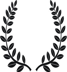 black laurel wreaths.  laurel wreaths. black Laurel Wreath Icons. black laurel decoration ornament