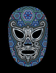blue mask wrestler huichol