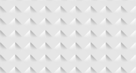 3d white geometric seamless pattern. Volumetric illusion vector pattern with rhombuses.