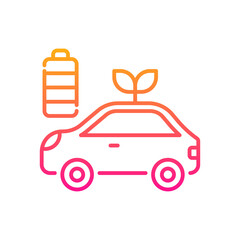 Obraz premium Eco transportation vector gradient icon style illustration. EPS 10 file