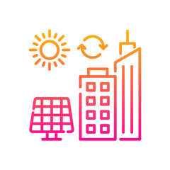 Fototapeta premium Eco system vector gradient icon style illustration. EPS 10 file
