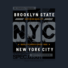 New York City. T-shirt abstract vector design, poster, print, template. 
