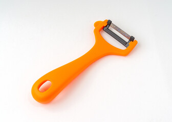 Fruit peeler knife isolated on white background.