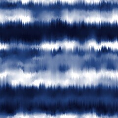 Seamless indigo shibori ombre tie dye pattern for surface print. High quality illustration. Realistic digitally rendered tie dye in perfect repeat for apparel, textile or interior design. © NinjaCodeArtist
