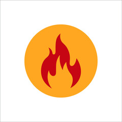 Fire Icon. Flames vector logo design. Silhouette logotype of bonfire Icon. Fire flames Icon Illustration. 
