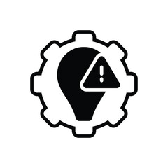 Black solid icon for exceptions 