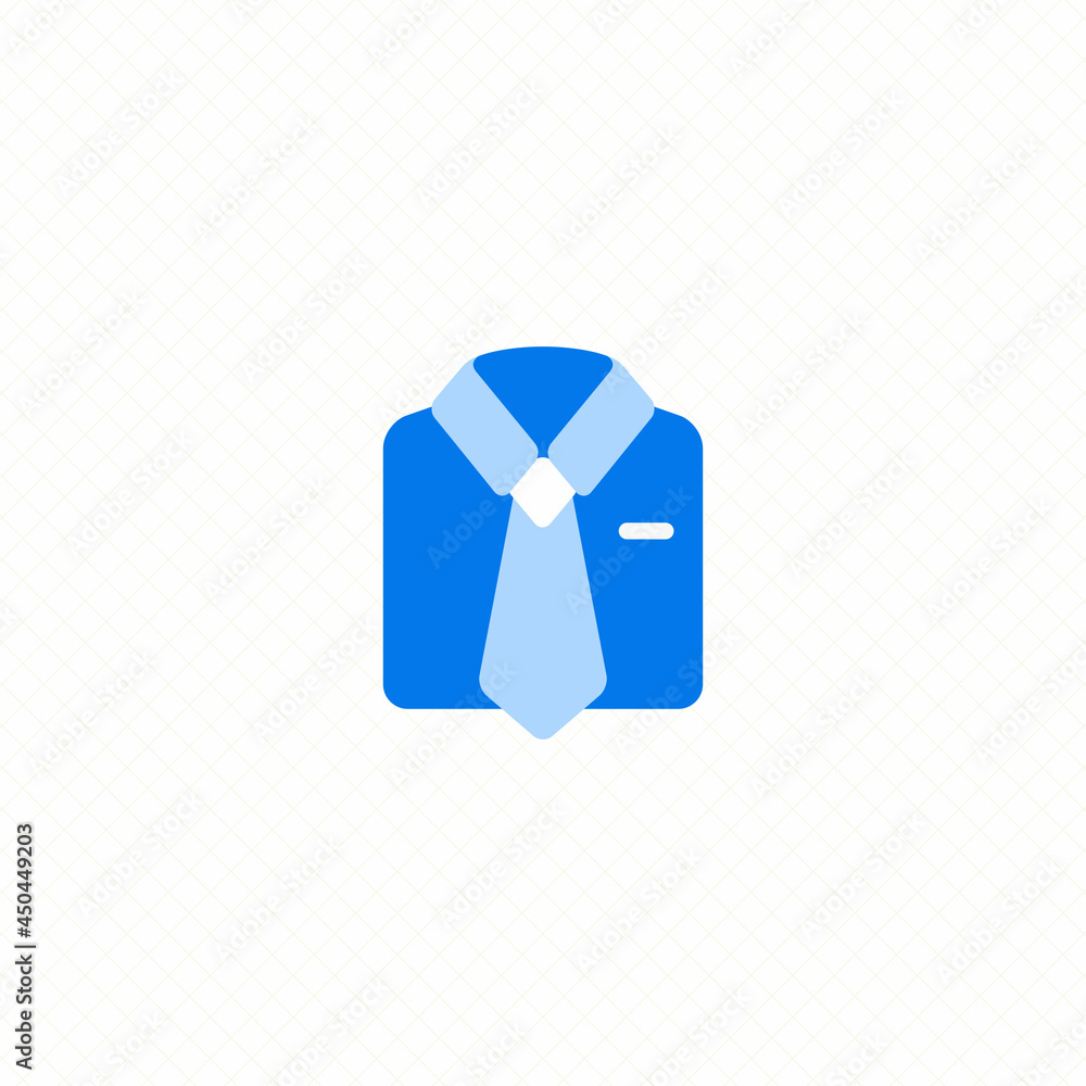 Poster work uniform single icon simple flat design vector