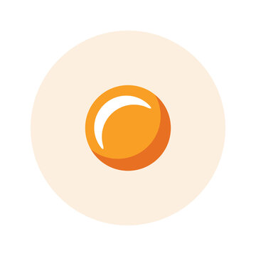 recommend clip art: One fried egg icon, omelet symbol, breakfast sign