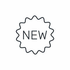 The tag is new. Vector linear icon isolated on white background.