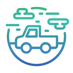 Pickup ,Transportation gradient icon.