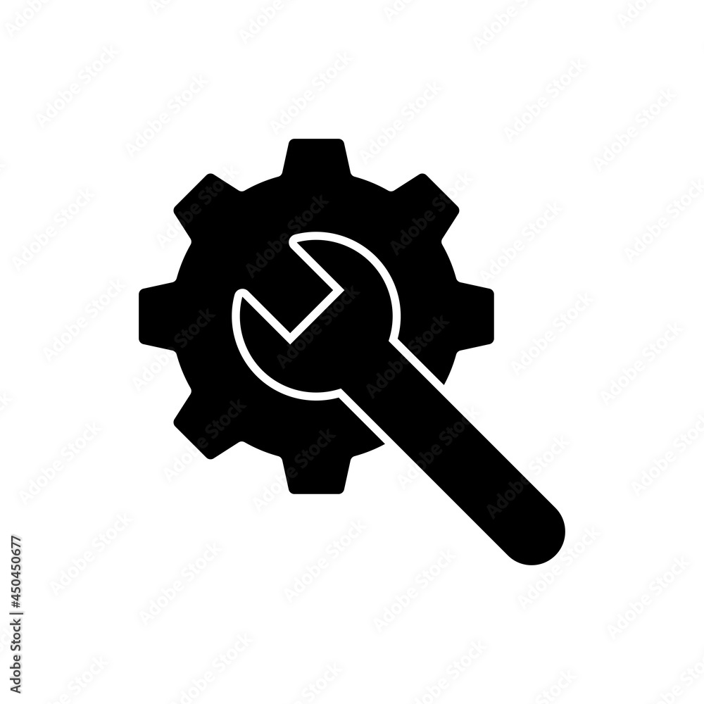 Sticker service tools vector icon