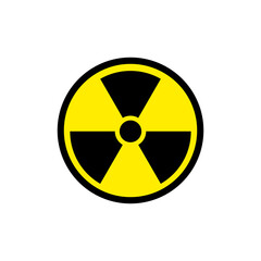 Fototapeta premium Yellow radioactive icon