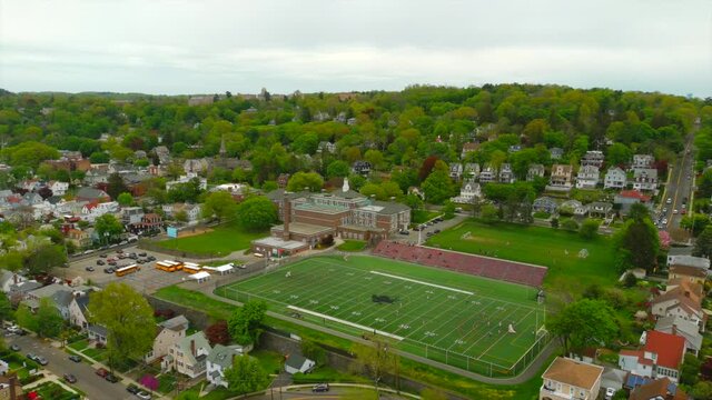 Aerial View of Washington Irving Intermediate School in Tarrytown, New York