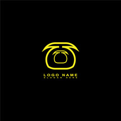Simple logo design with golden yellow color for brands and others