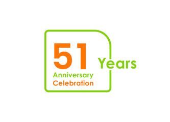 51 years anniversary celebration Vector Template Design Illustration