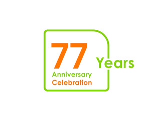 77 years anniversary celebration Vector Template Design Illustration