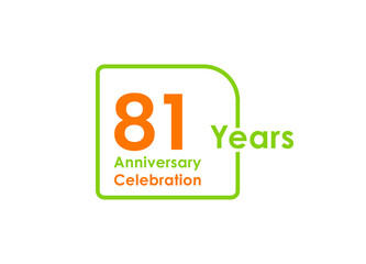 81 years anniversary celebration Vector Template Design Illustration