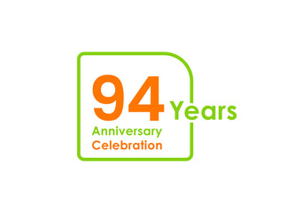 95 years anniversary celebration Vector Template Design Illustration