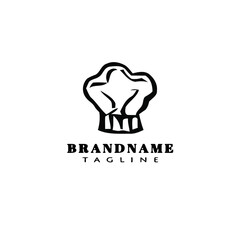 chef hat logo cartoon design icon vector illustration