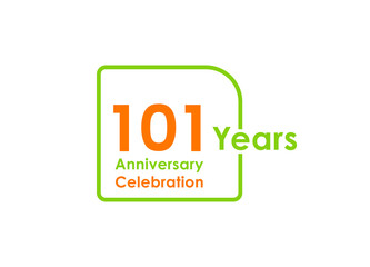 101 years anniversary celebration Vector Template Design Illustration