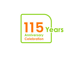 115 years anniversary celebration Vector Template Design Illustration