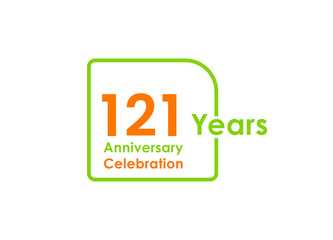 121 years anniversary celebration Vector Template Design Illustration