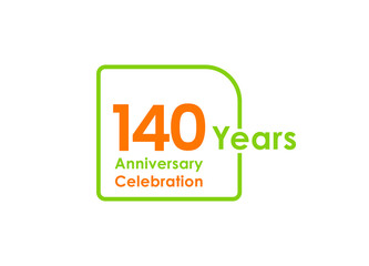 140 years anniversary celebration Vector Template Design Illustration