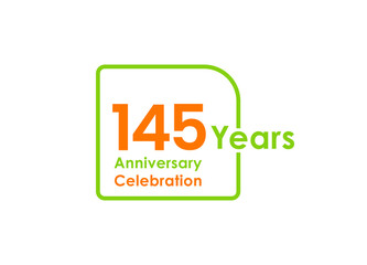 145 years anniversary celebration Vector Template Design Illustration