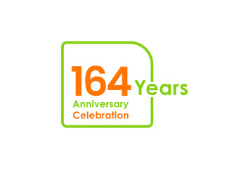 164 years anniversary celebration Vector Template Design Illustration