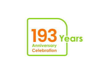 193 years anniversary celebration Vector Template Design Illustration