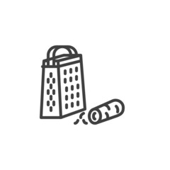 Grating carrot line icon