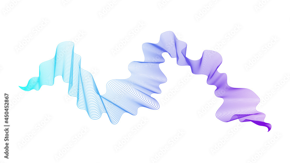 Aufkleber abstract backdrop with wave gradient lines