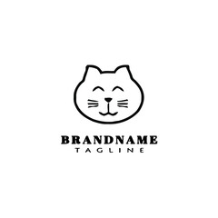 cat logo cartoon design icon vector illustration