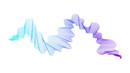 Abstract backdrop with wave gradient lines