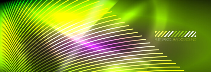 Neon dynamic beams vector abstract wallpaper background. Wallpaper background, design templates for business or technology presentations, internet posters or web brochure covers