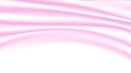 Abstract vector background. Luxury light pink silk or liquid wave. Pastel fabric with smooth texture for show product. Rippled wavy milk. Shiny  fabric. Cloth soft wave. Creases of satin or cotton.