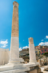 Ancient Greek ruins, columns, building. Athens, Greece