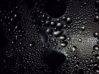 water drops on black background