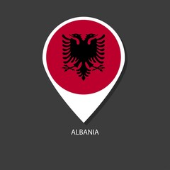 Albania flag Vector marker with flags.