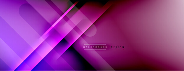 Fototapeta premium Abstract background. Shadow lines on bright shiny gradient background.