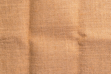 Rough rustic sackcloth texture crumpled background