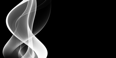 Abstract Black And White Wave Design
