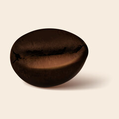 Coffee roasting isolated on a colorful background. Realistic set showing various stages of roasting.