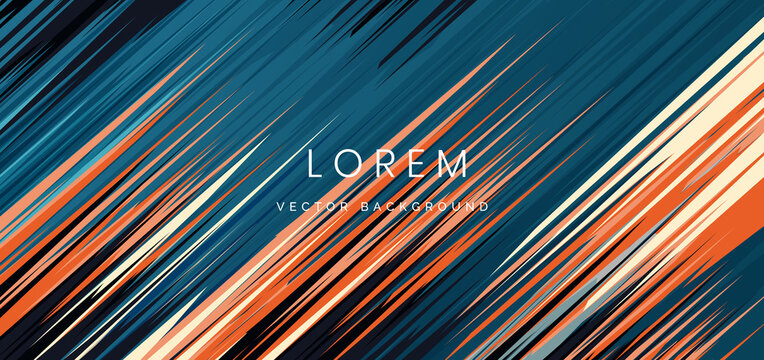 Abstract stripe lines diagonal on blue background. You can use for ad, poster, template, business presentation.