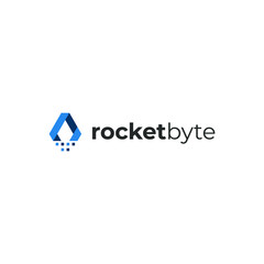 rocket byte icon vector logo design. rocket byte template quality logo symbol inspiration