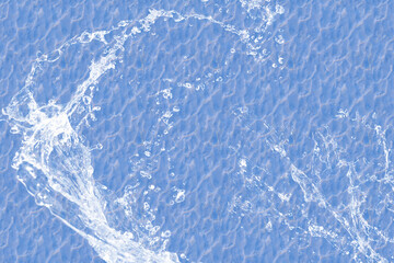 弾ける水しぶきと水面