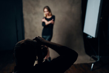 woman posing in studio photo lifestyle