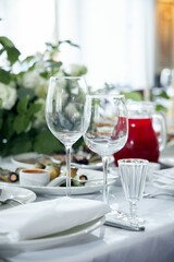 table setting for a dinner