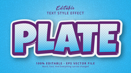 Plate text on fancy gradient style effect, editable text effect