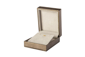 Open jewelry gift box isolated on white background